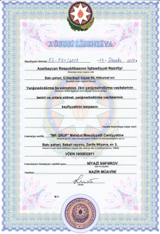 Lisenziya və sertifikatlar